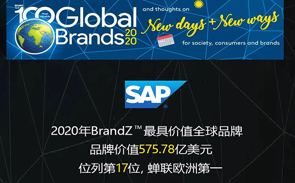 WPP 集團(tuán),SAP品牌,SAP智慧企業(yè),BrandZ? 排名,BrandZ?百強(qiáng)榜單